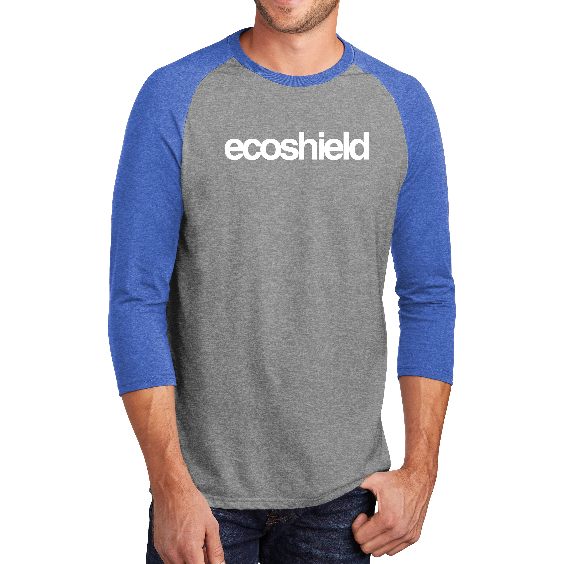 District Made Mens Perfect Tri 3/4-Sleeve Raglan