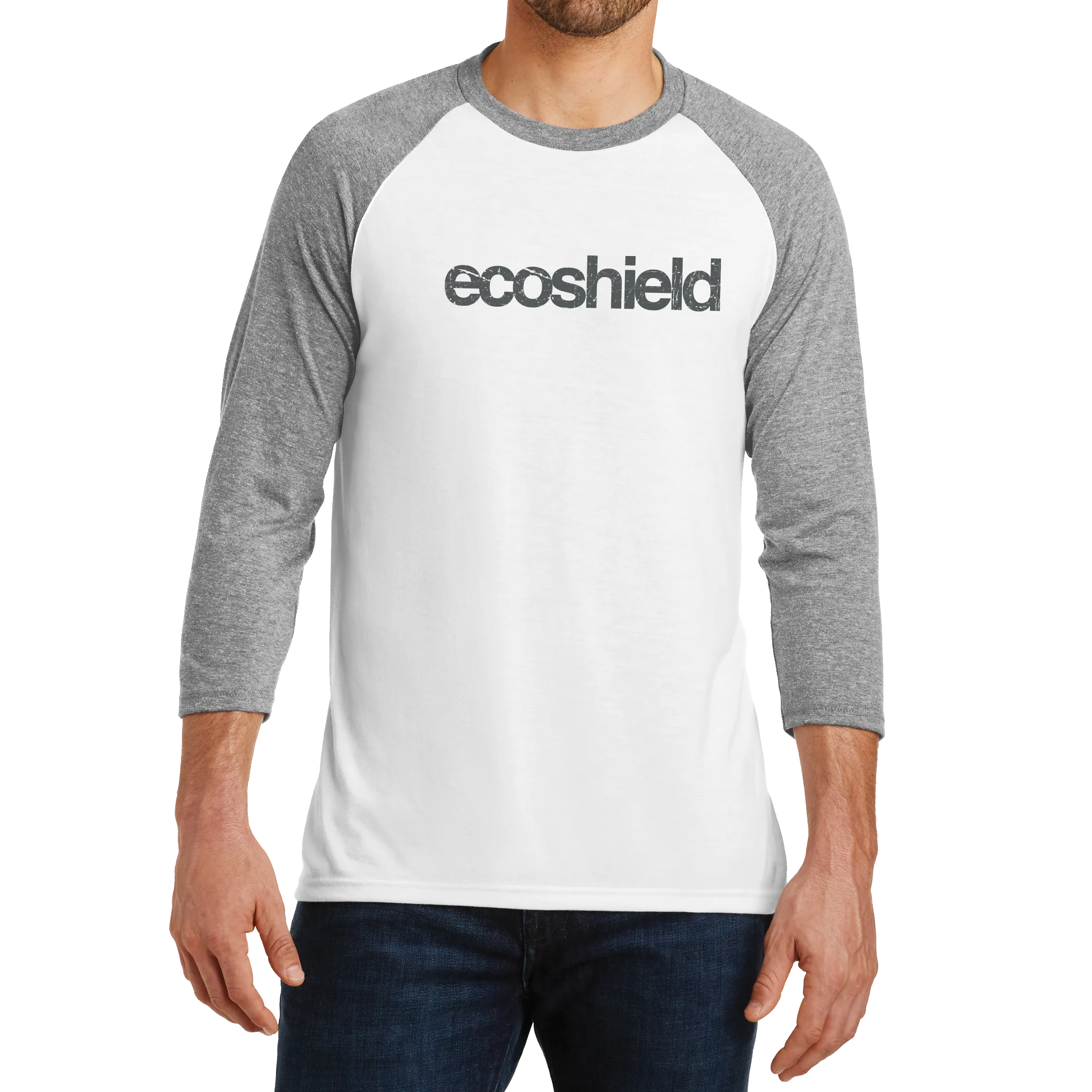 District Made Mens Perfect Tri 3/4-Sleeve Raglan