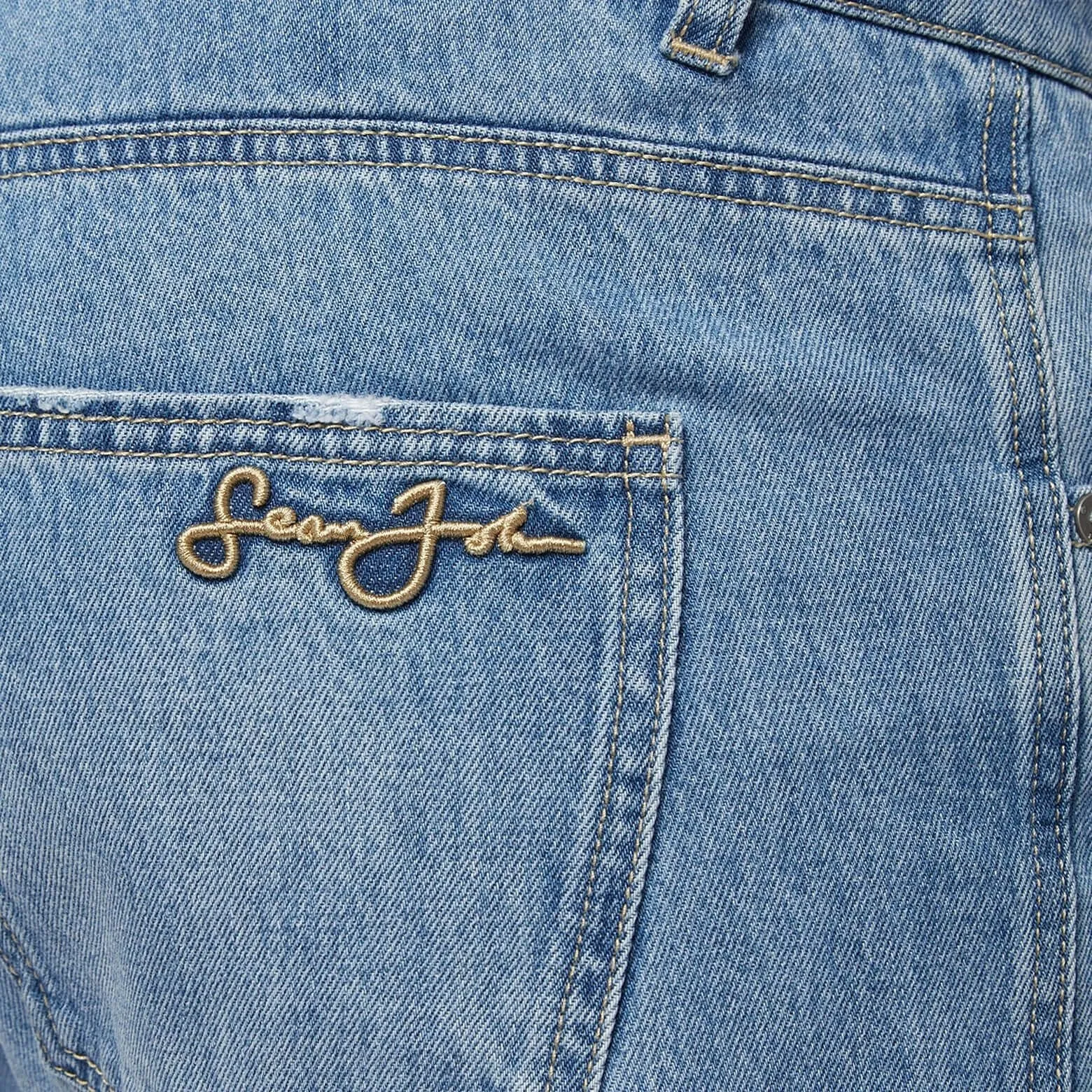 Džínsy Sean John Classic Logo Denim Pants light blue bledo modré