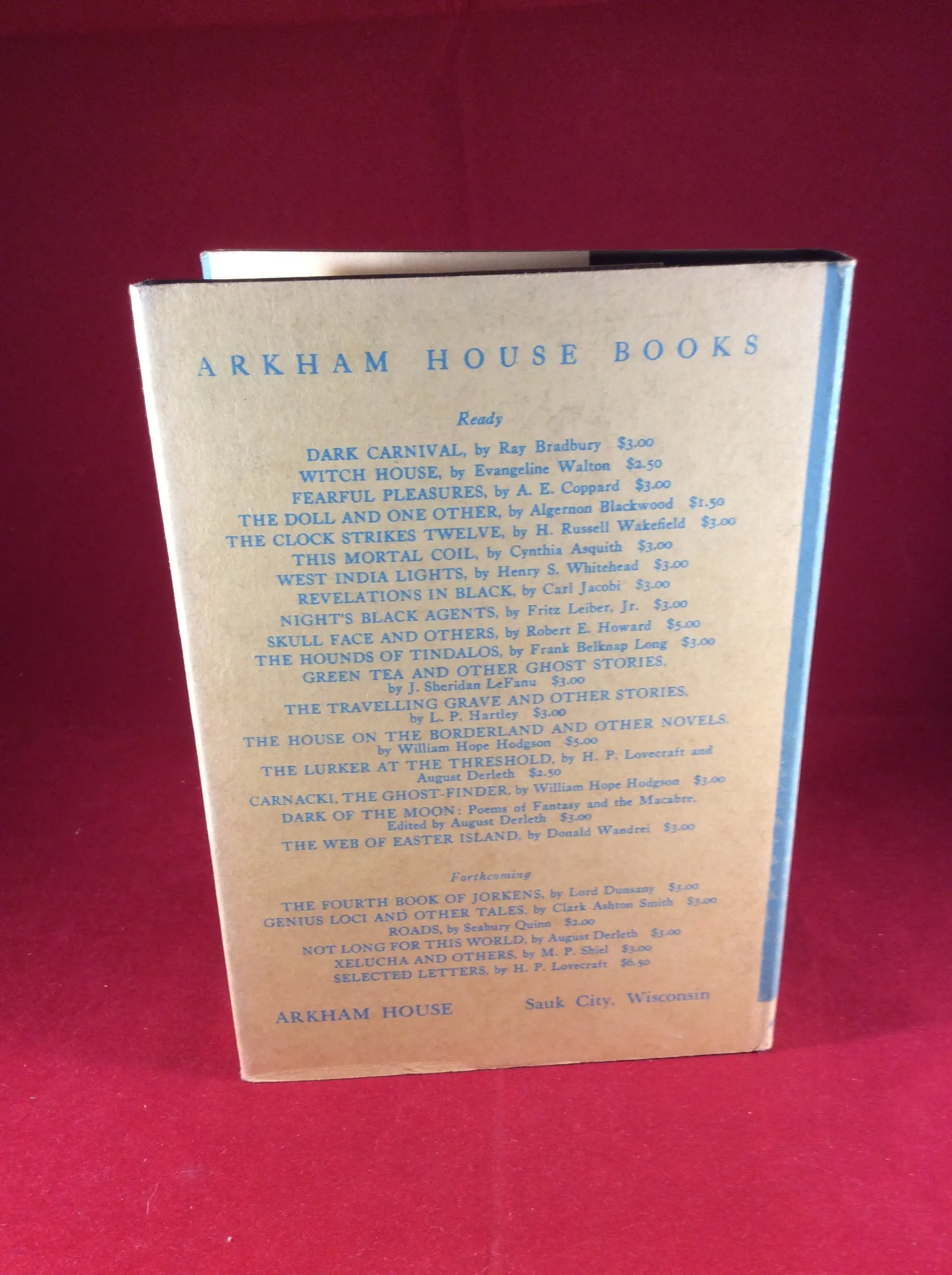 Donald Wandrei, The Web of Easter Island, Arkham House, 1948, Limited Edition.