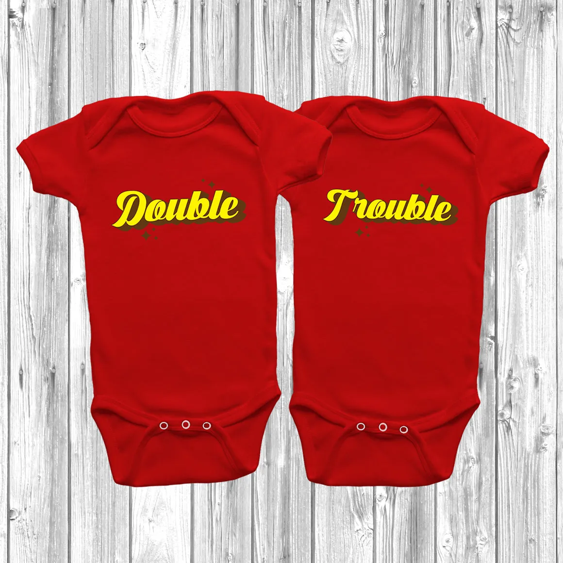 Double Trouble Baby Grow Set