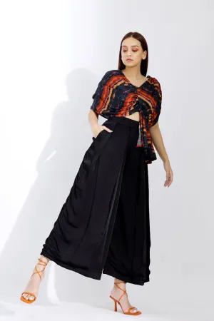 Drape Blouse And An Inverted Pleated Pants