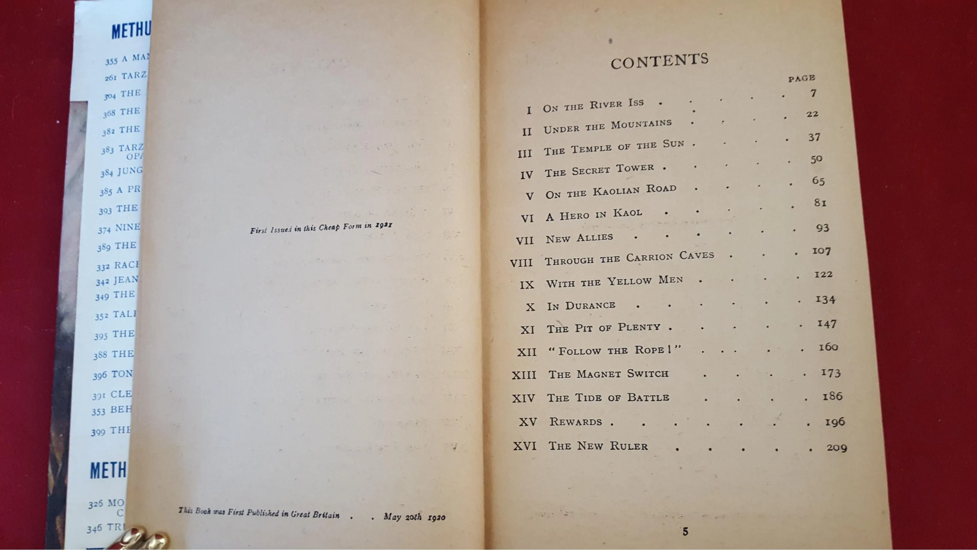 Edgar Rice Burroughs - The Warlord Of Mars, Methuen & Co, 1921