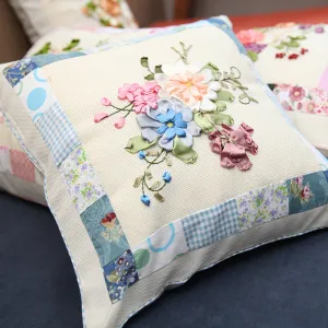 Embroidery DIY Kit Pillow Quilt Ribbon three-dimensional Office Sofa Car Cushion