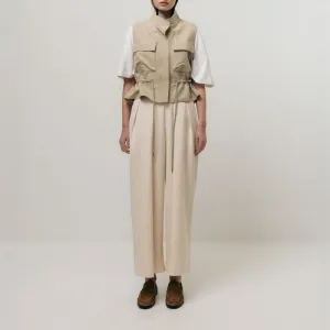 EMIN PAUL Utility Vest Jacket in Beige