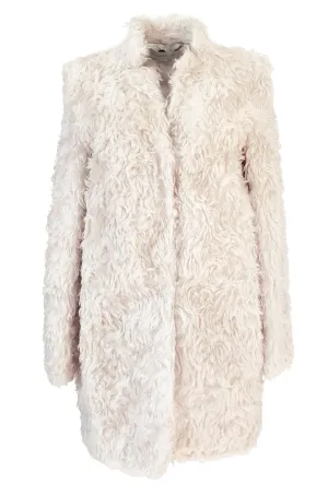 Fall 2013 Stella McCartney 'Bryce' Ivory Mohair Faux Fur Jacket or Coat
