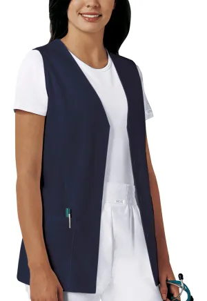 Fashion Solids 1602 Button Front Vest Navy