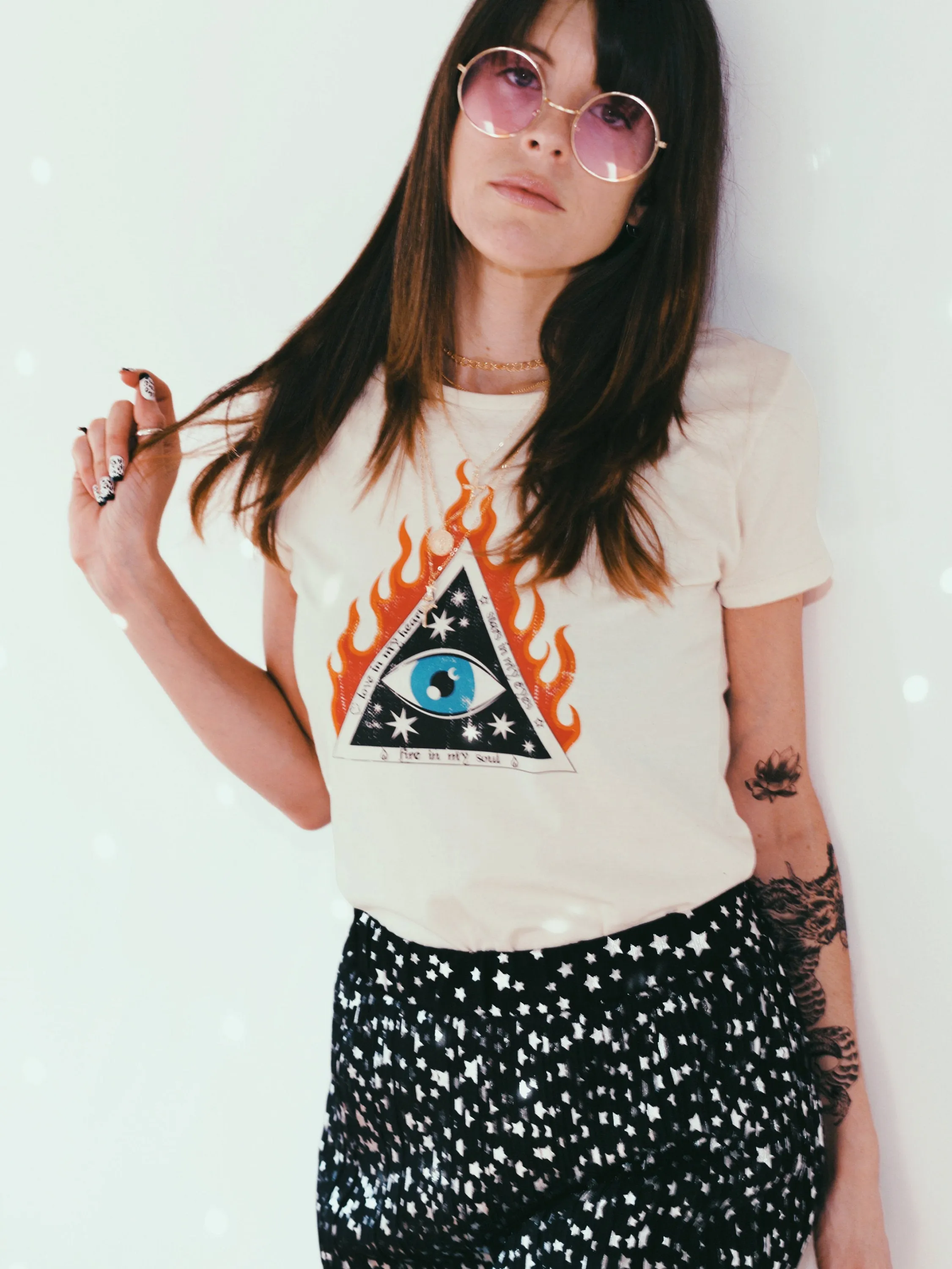 Fire in My Soul Tee - Soft Cream