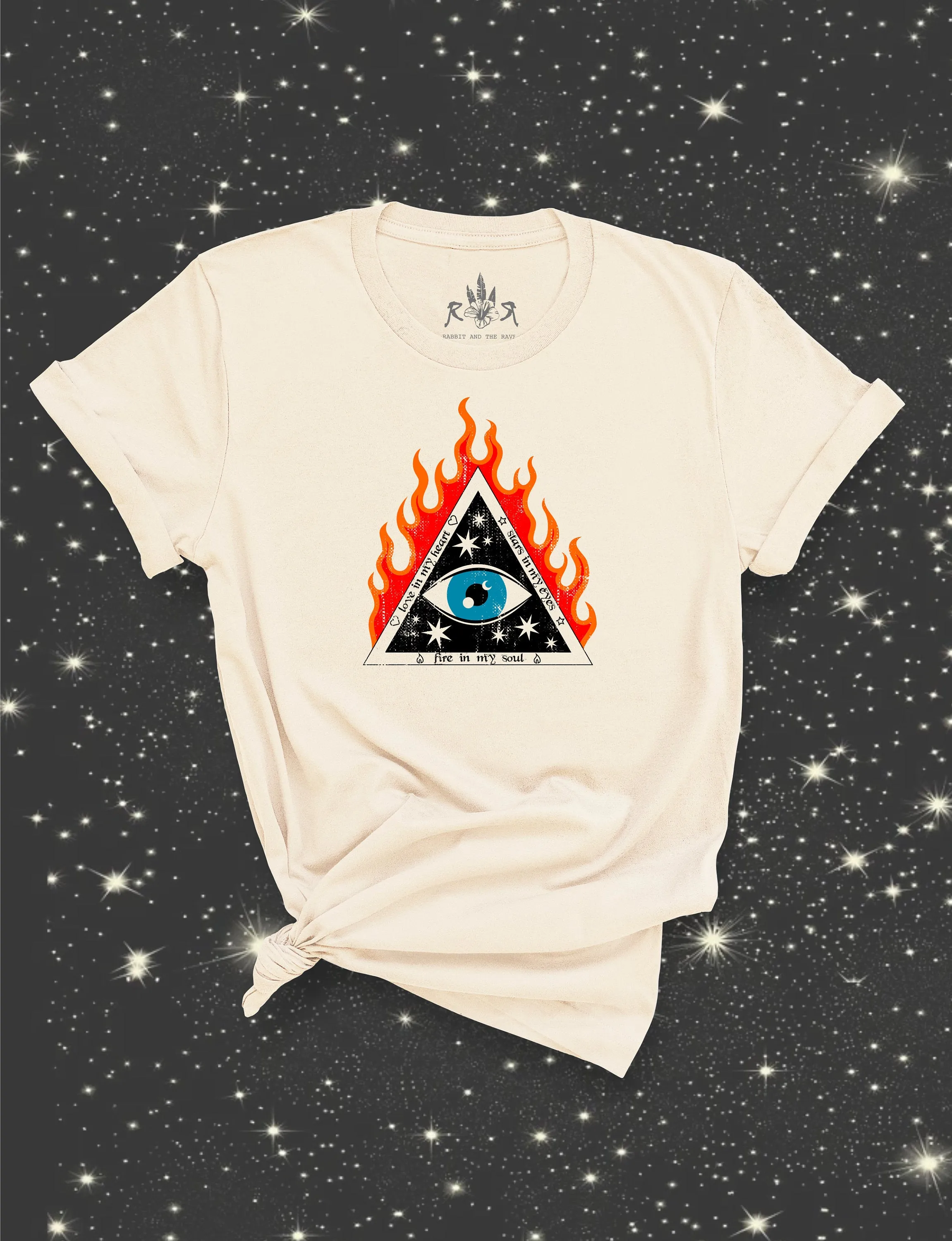 Fire in My Soul Tee - Soft Cream