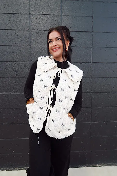 Fleece Bow Tie Vest