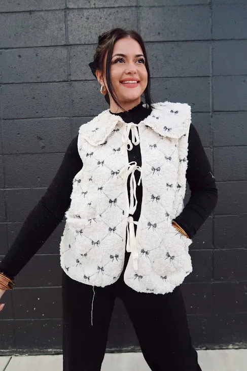 Fleece Bow Tie Vest