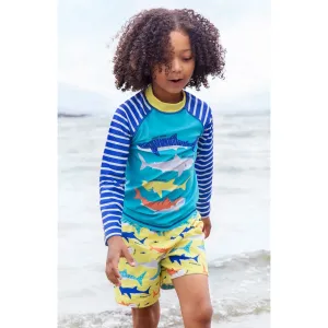 Frugi Sun Safe Rash Vest Mn2bi Shark