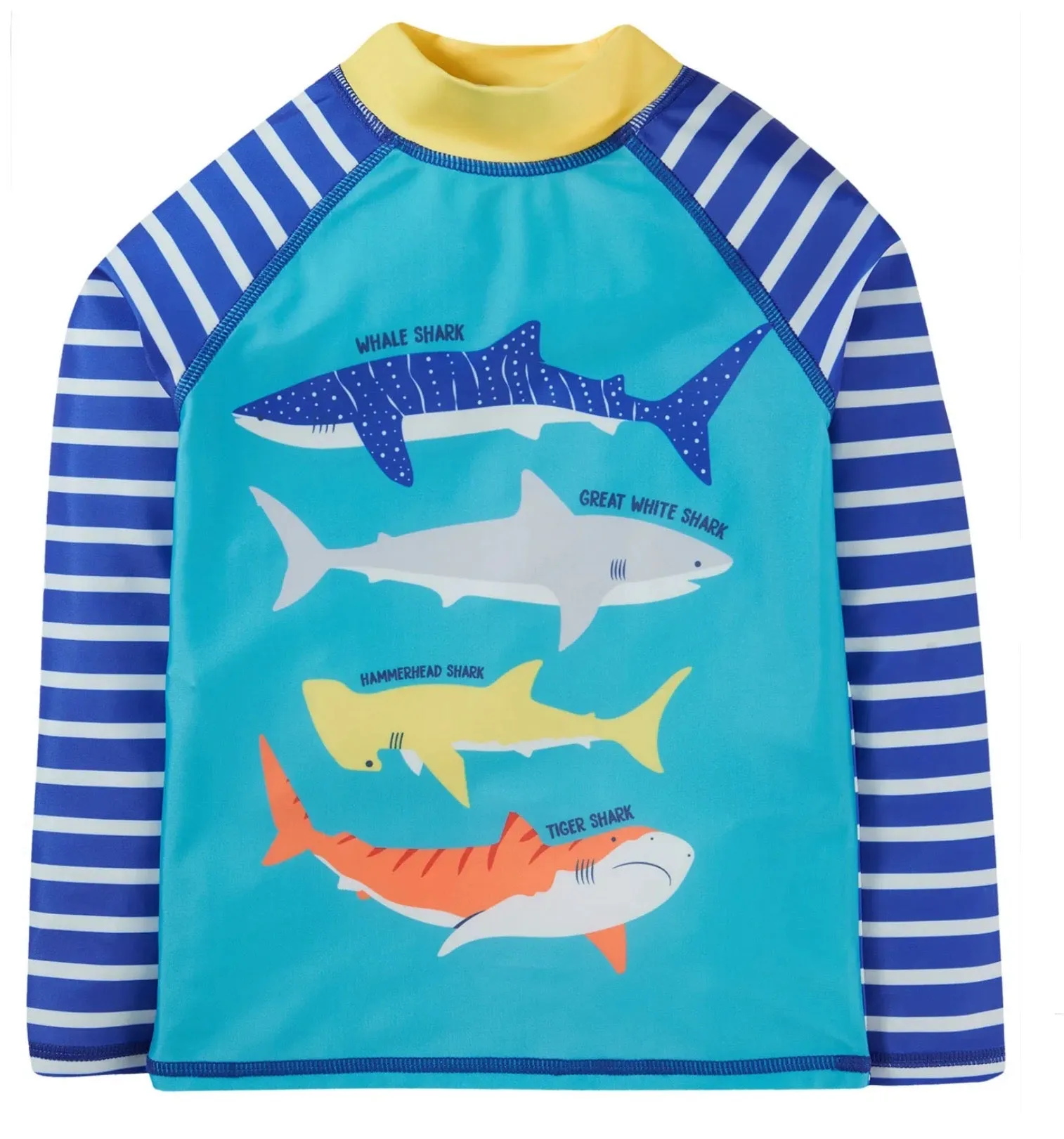 Frugi Sun Safe Rash Vest Mn2bi Shark