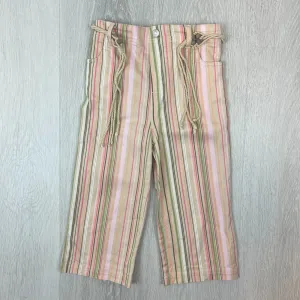 FUN SPIRIT Girls Striped Wide Leg Hippie Pants Size 7 Years
