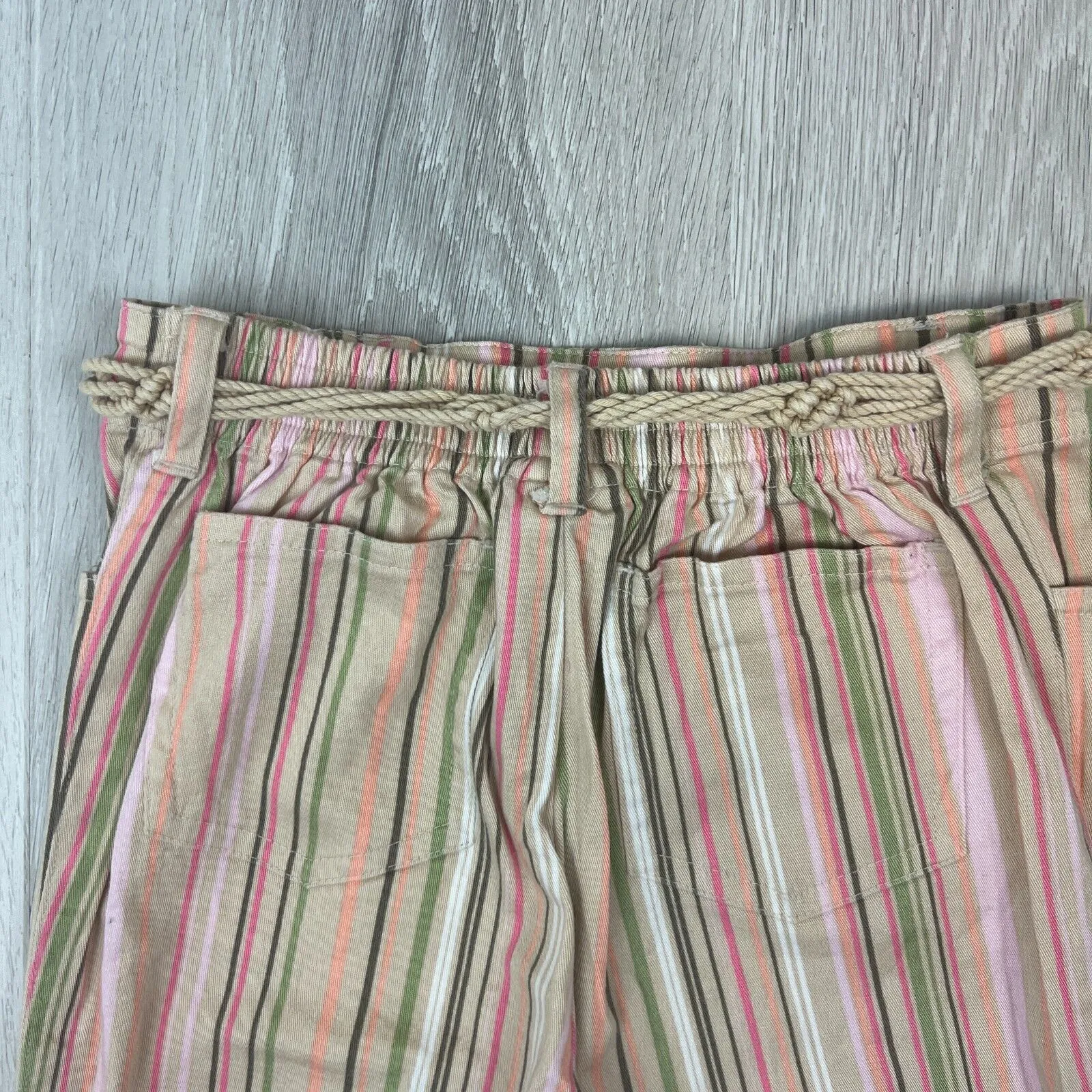 FUN SPIRIT Girls Striped Wide Leg Hippie Pants Size 7 Years