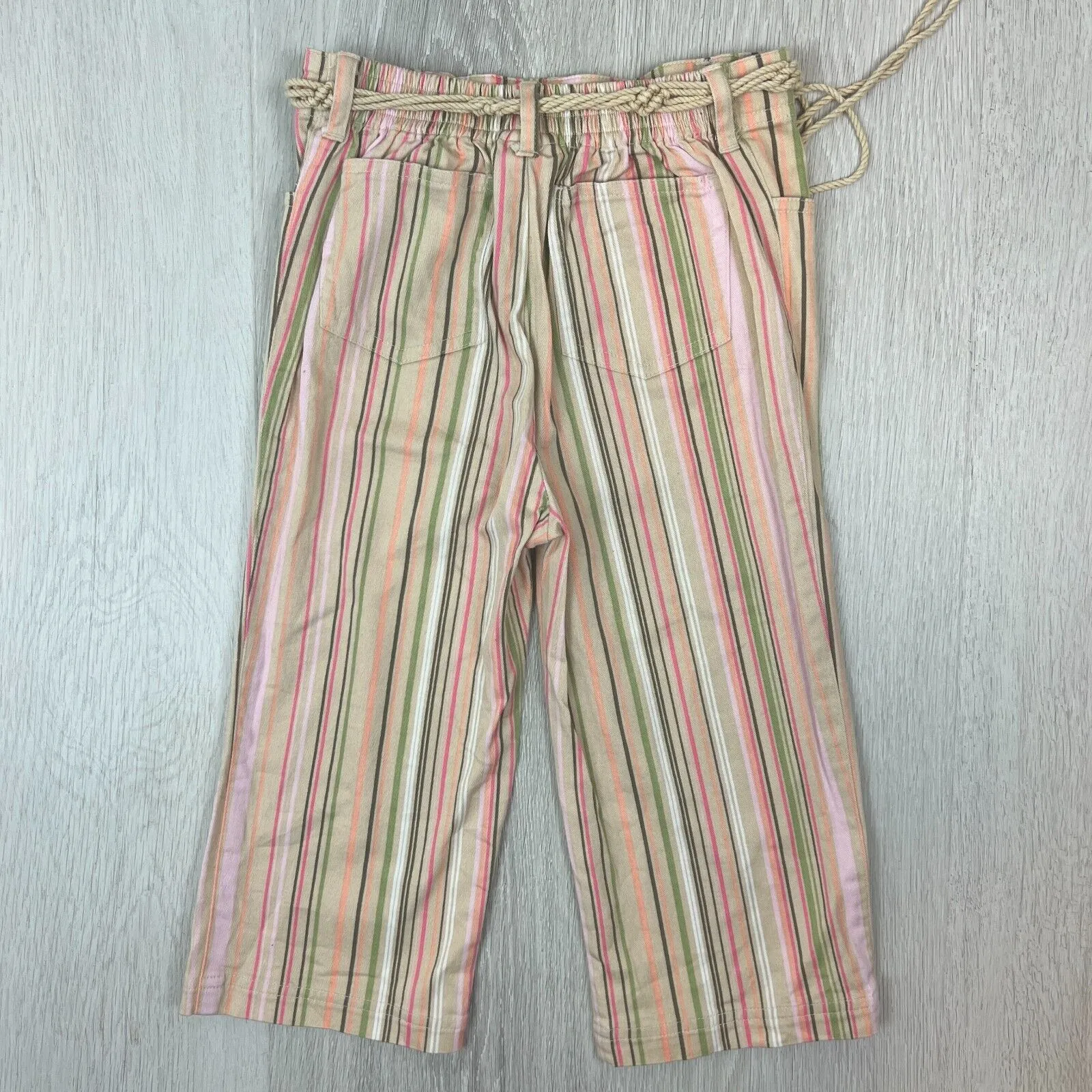 FUN SPIRIT Girls Striped Wide Leg Hippie Pants Size 7 Years