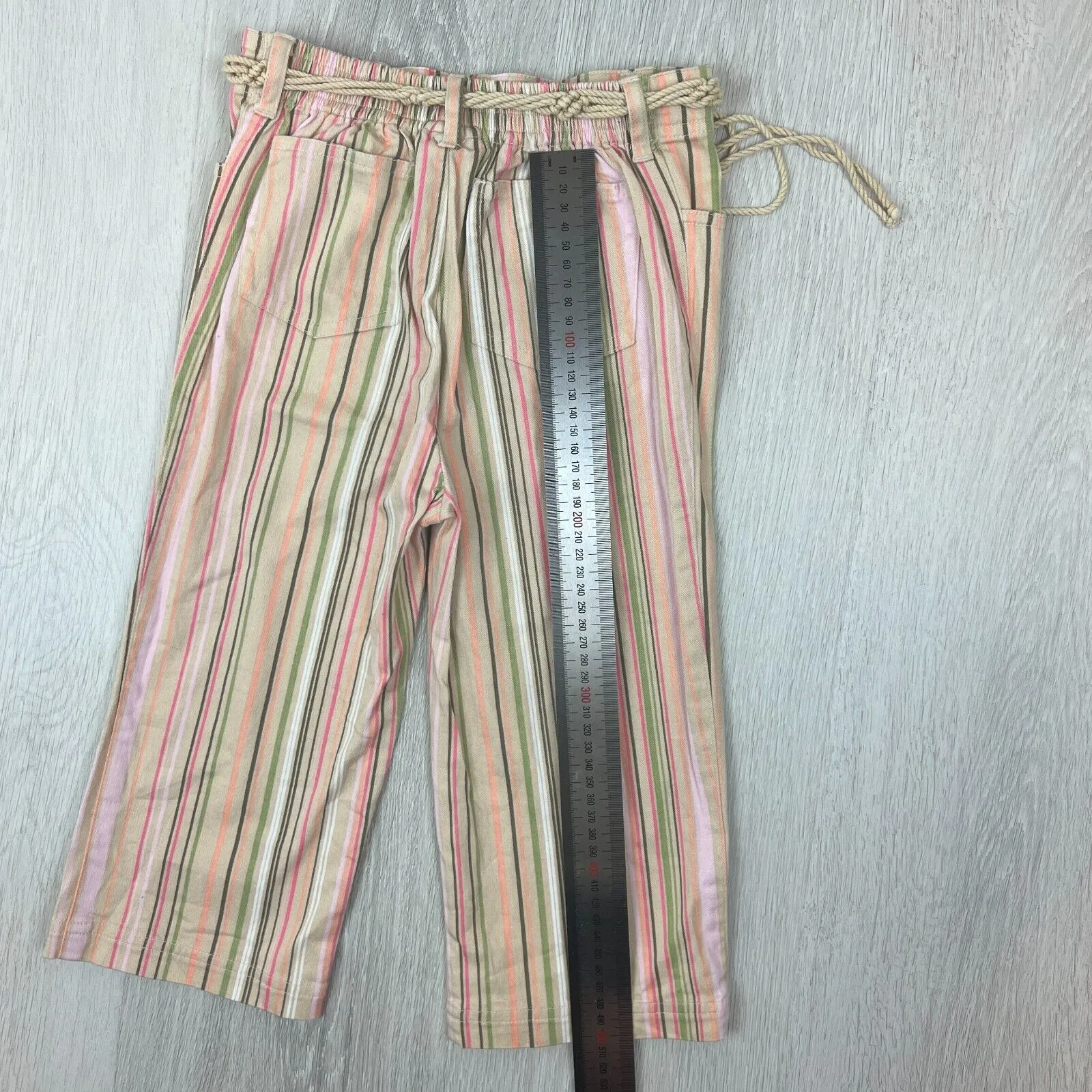FUN SPIRIT Girls Striped Wide Leg Hippie Pants Size 7 Years