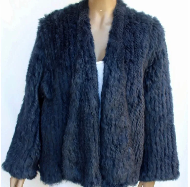Fur Jacket - Navy
