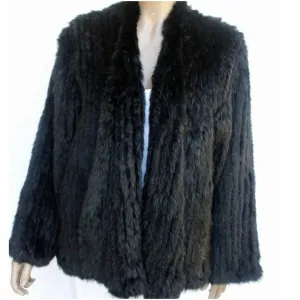 Fur Jacket Waterfall Black