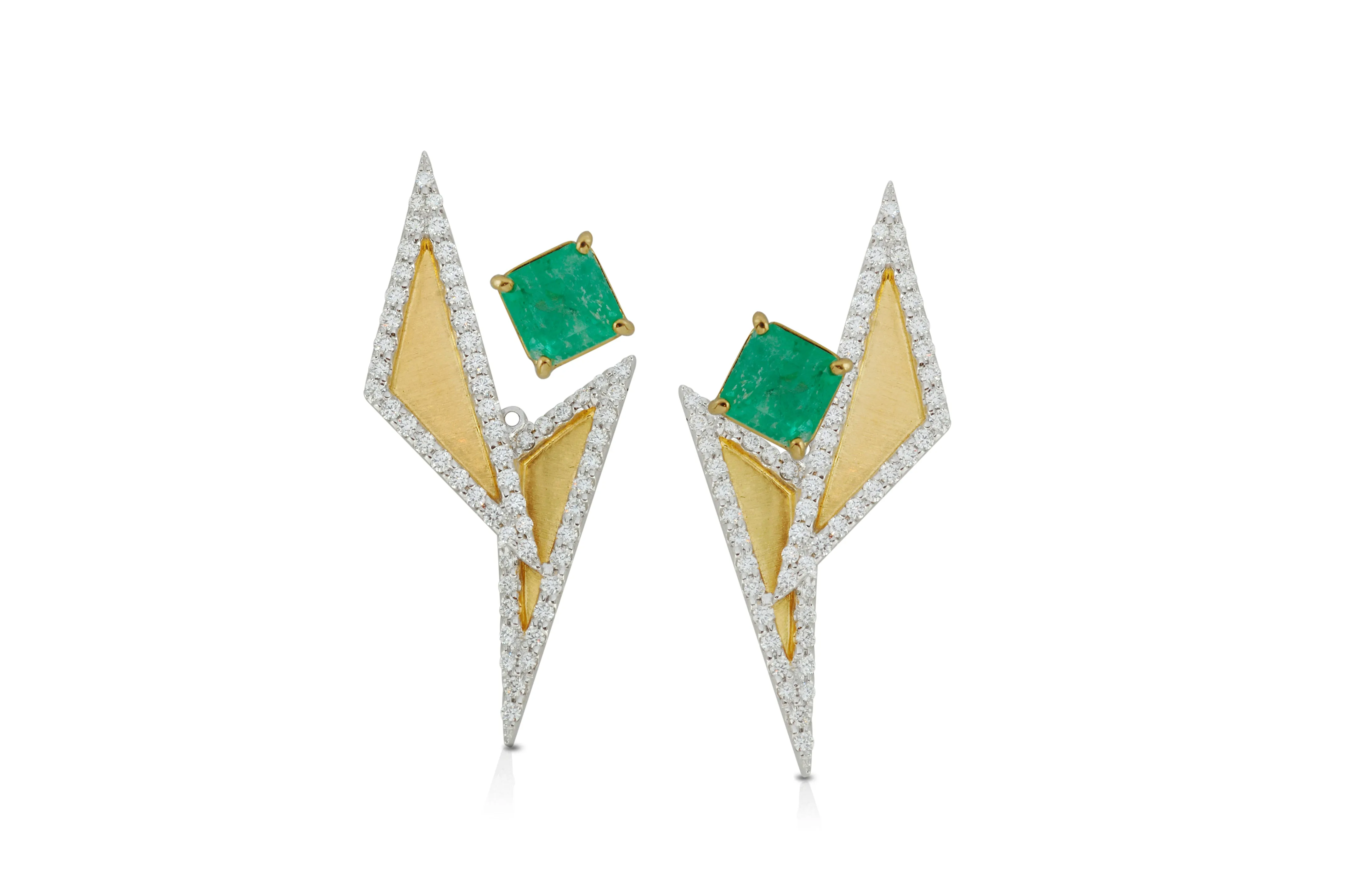 GeoArt DUO TT Brushed Ear Jacket - Earrings