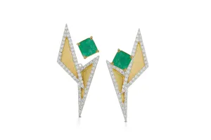 GeoArt DUO TT Brushed Ear Jacket - Earrings