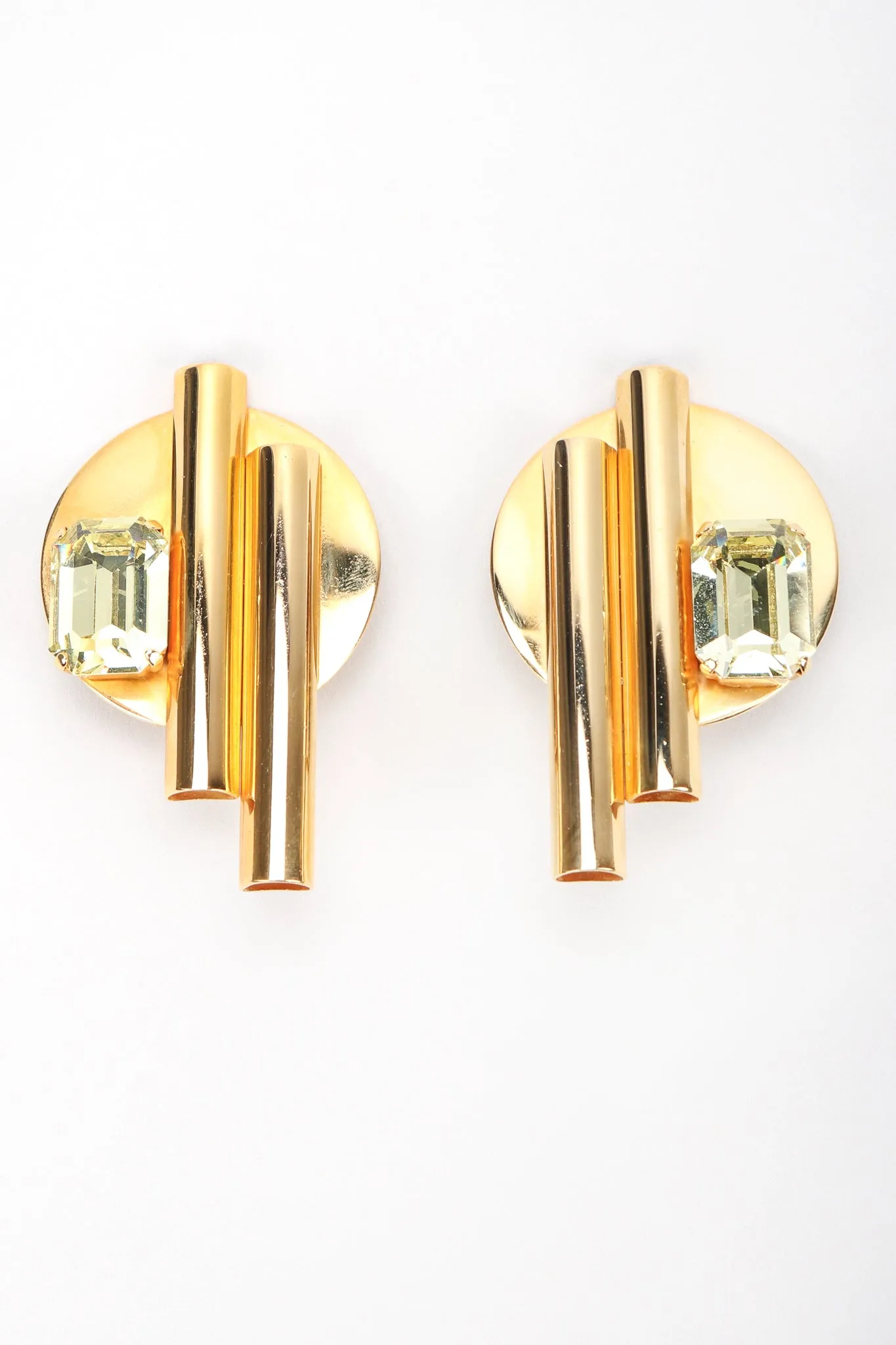Geometric Button Earrings