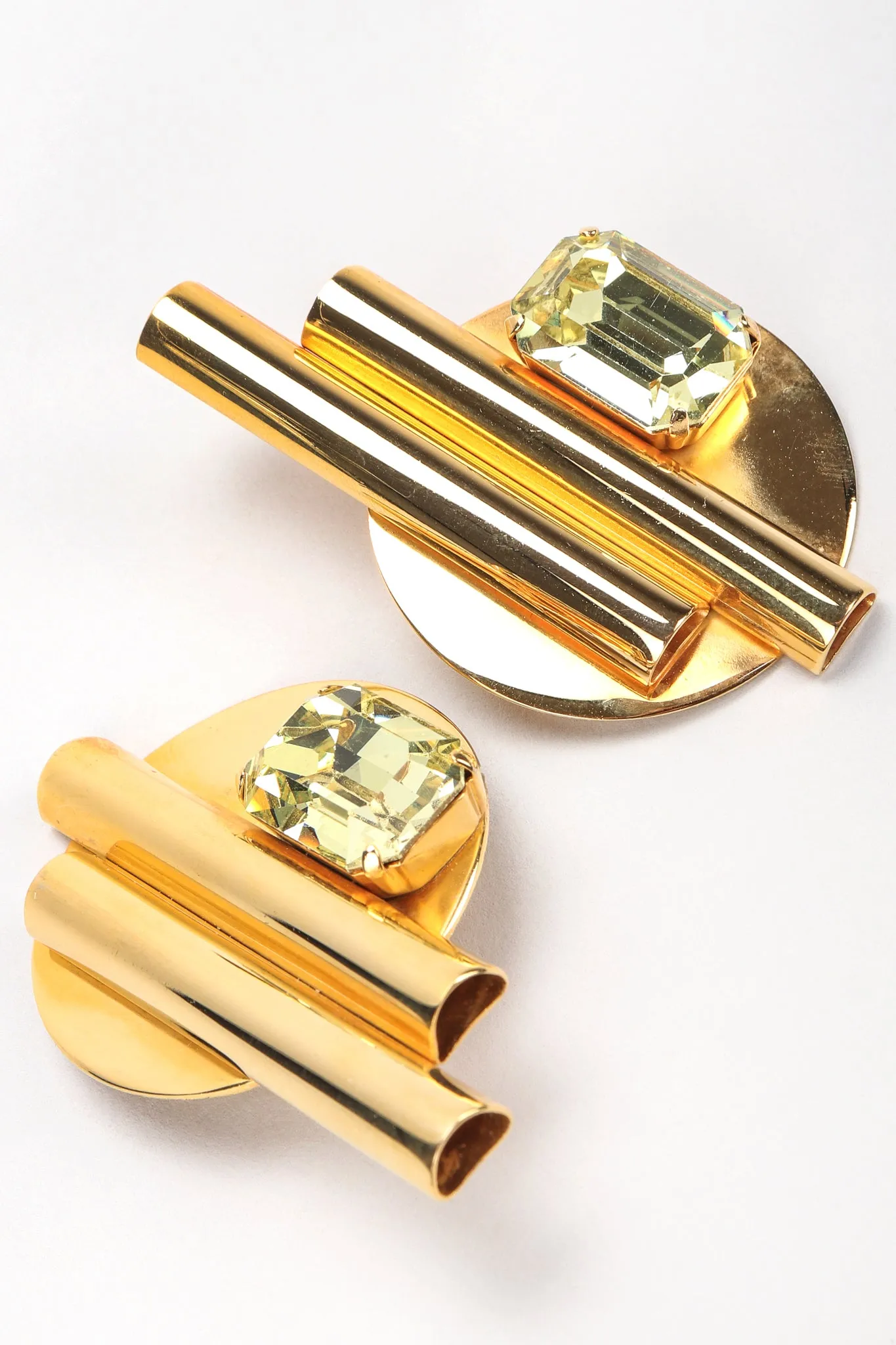 Geometric Button Earrings
