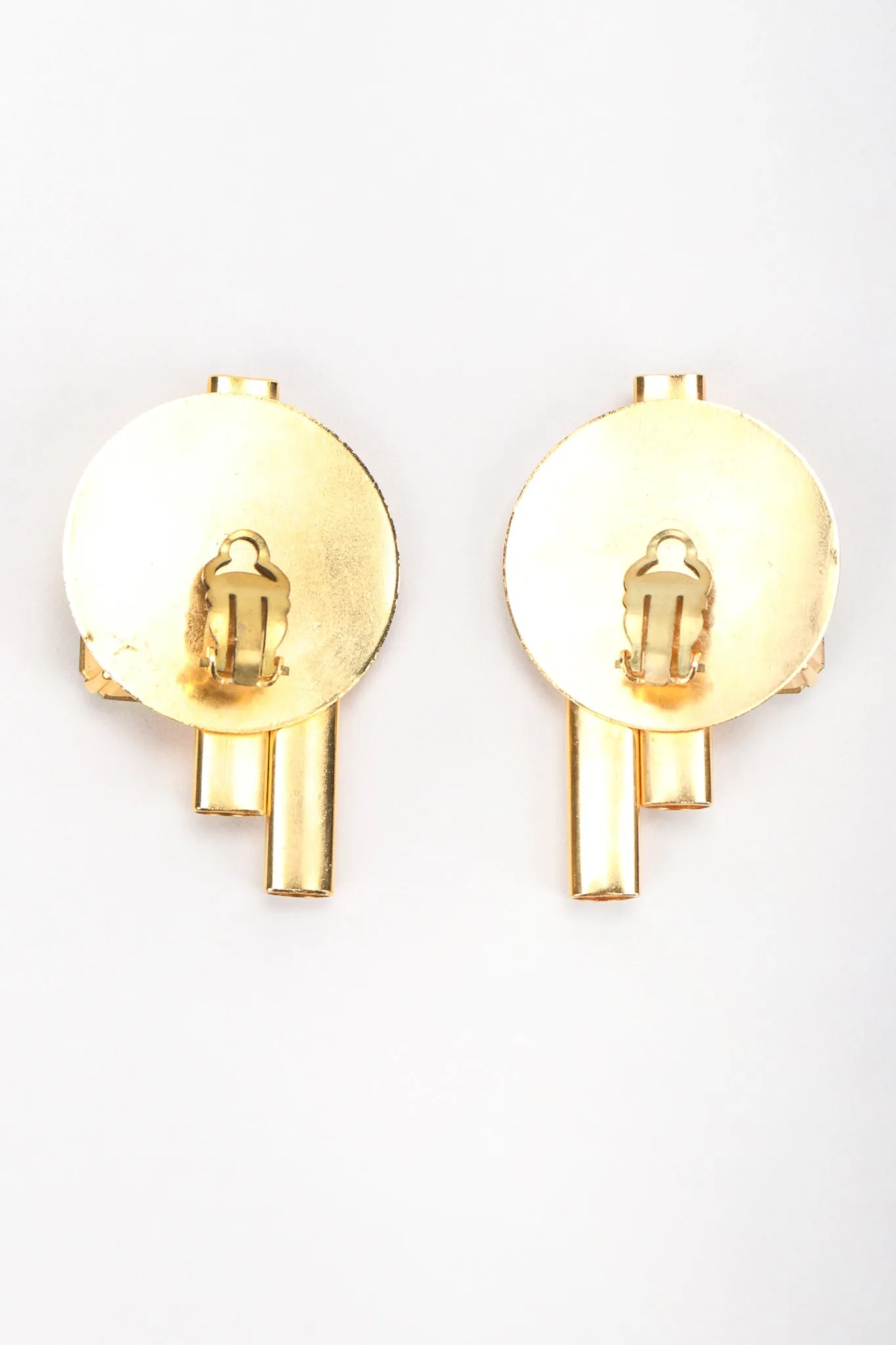 Geometric Button Earrings