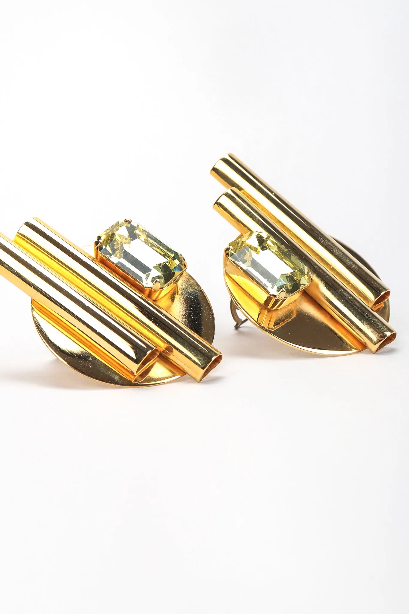 Geometric Button Earrings