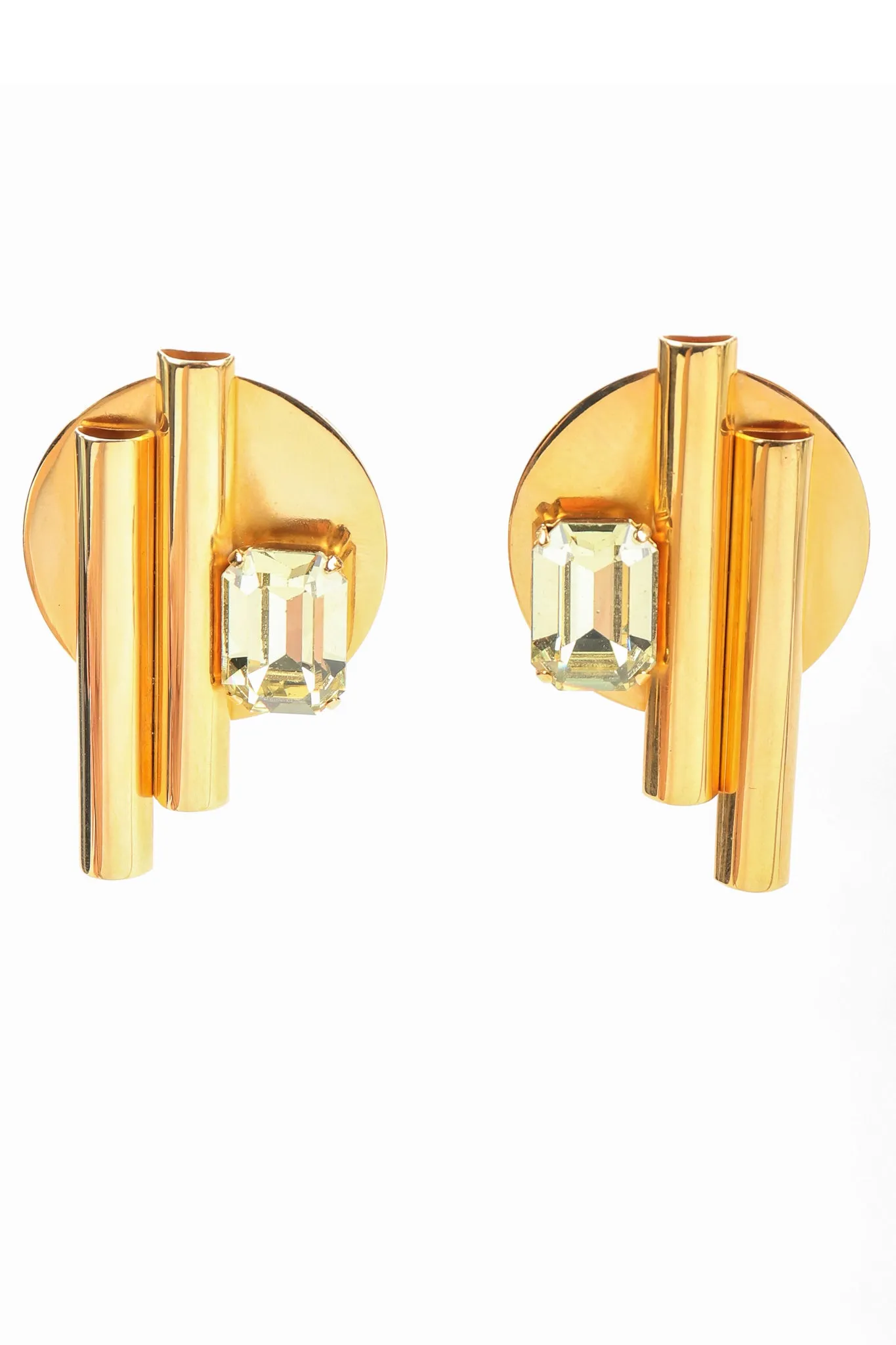 Geometric Button Earrings