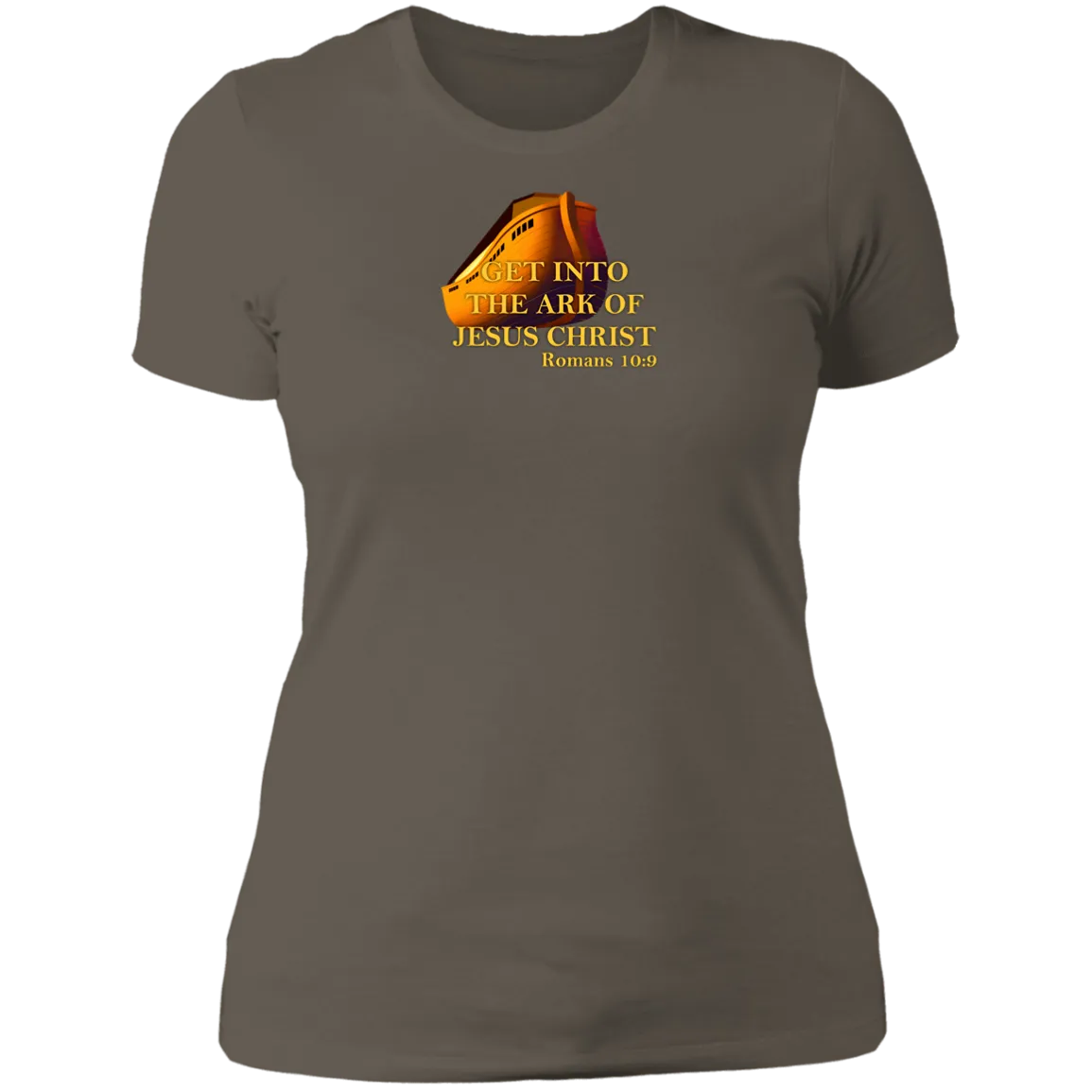 Get Into the Ark of Jesus Christ Ladies Boyfriend Tee Shirt