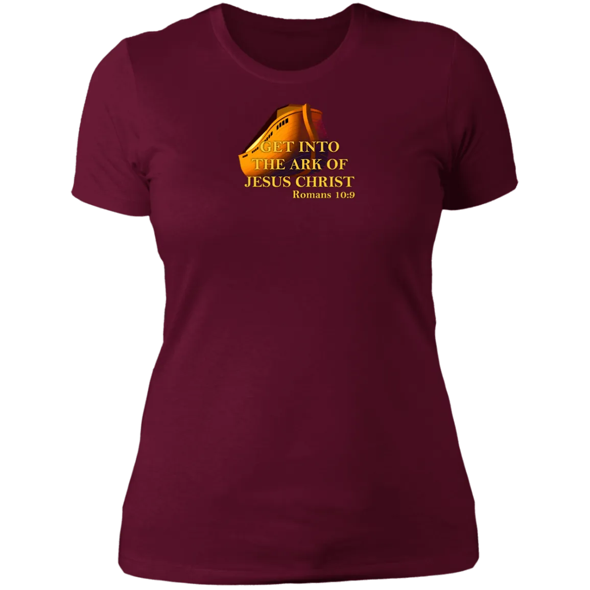 Get Into the Ark of Jesus Christ Ladies Boyfriend Tee Shirt