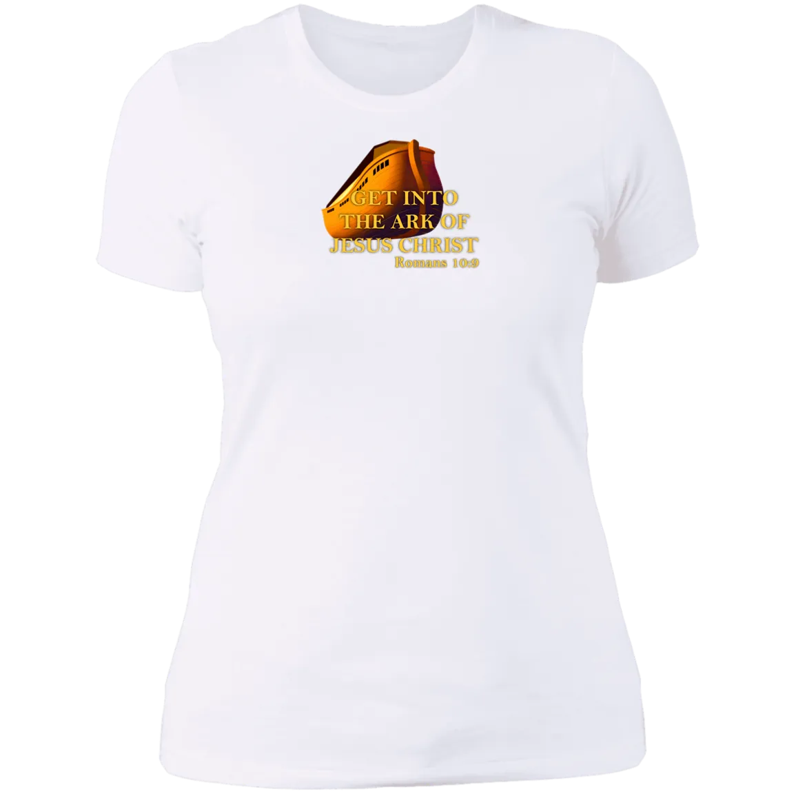 Get Into the Ark of Jesus Christ Ladies Boyfriend Tee Shirt