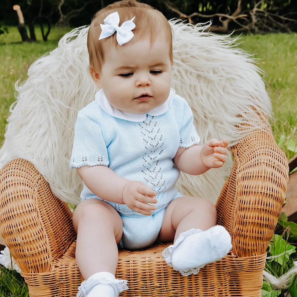 Girls Light blue two piece knit set