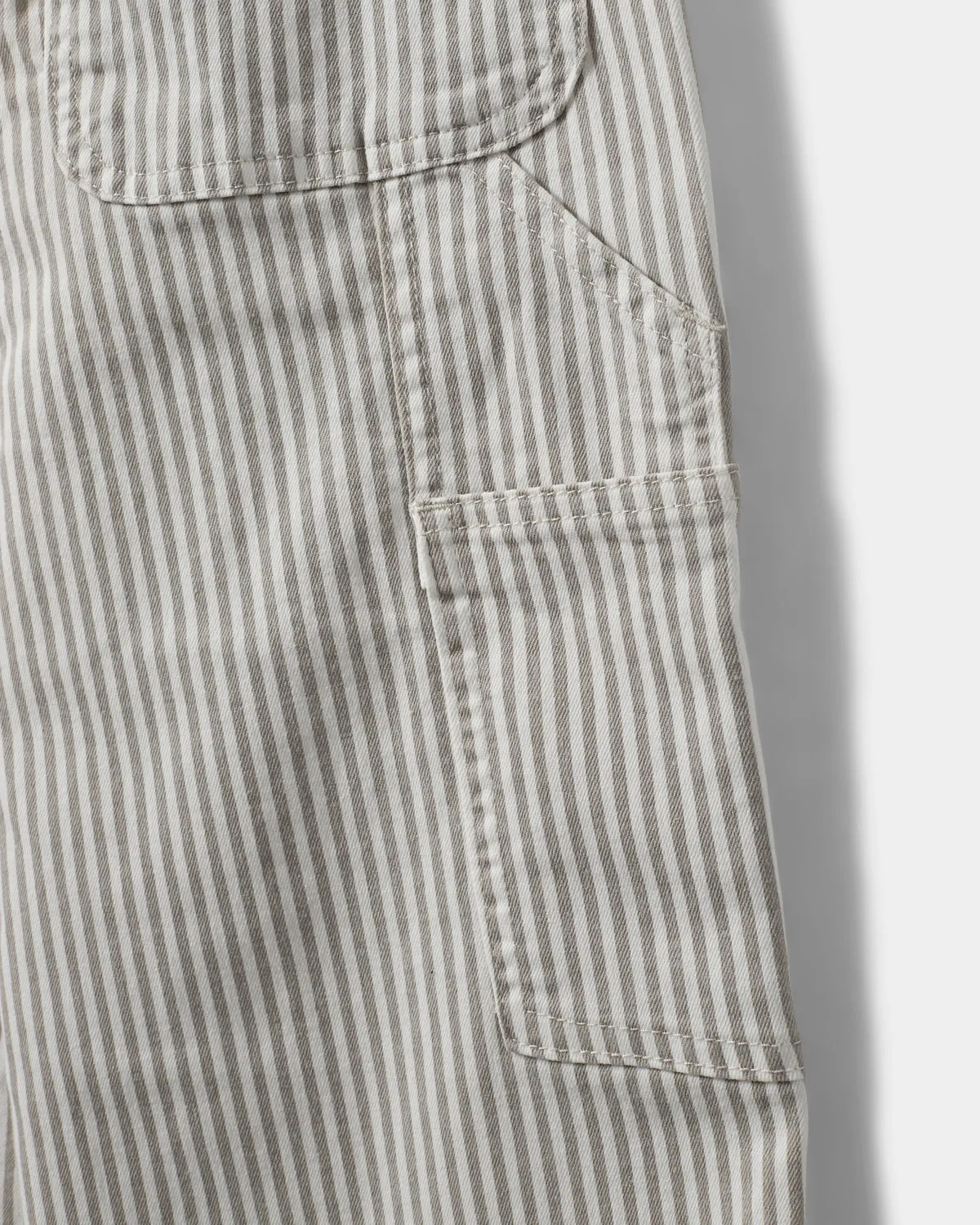 GITTESY TROUSERS - Light Brown Striped