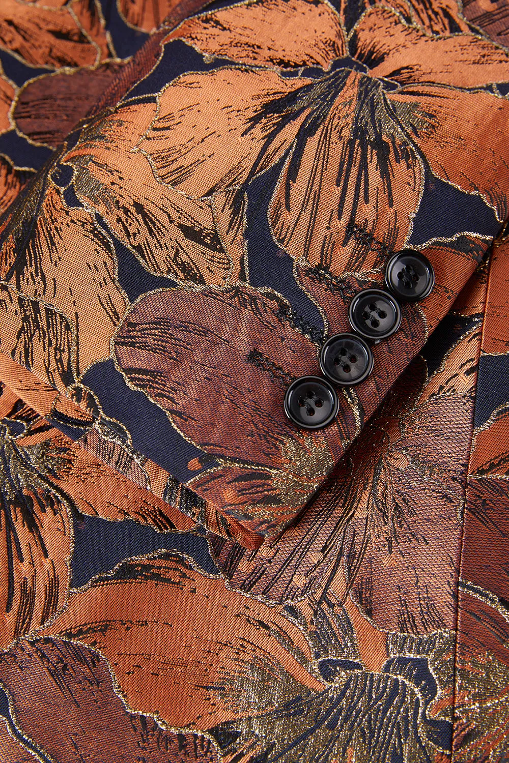 Glitter Brown Shawl Lapel Flowers Men's Prom Suits