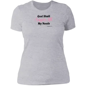 God Shall Supply All My Needs Ladies Boyfriend T-Shirt