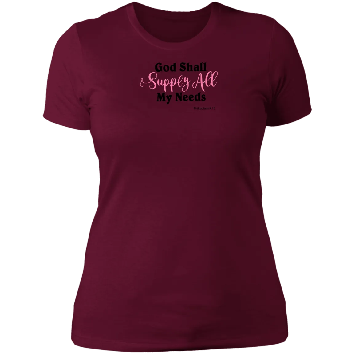 God Shall Supply All My Needs Ladies Boyfriend T-Shirt