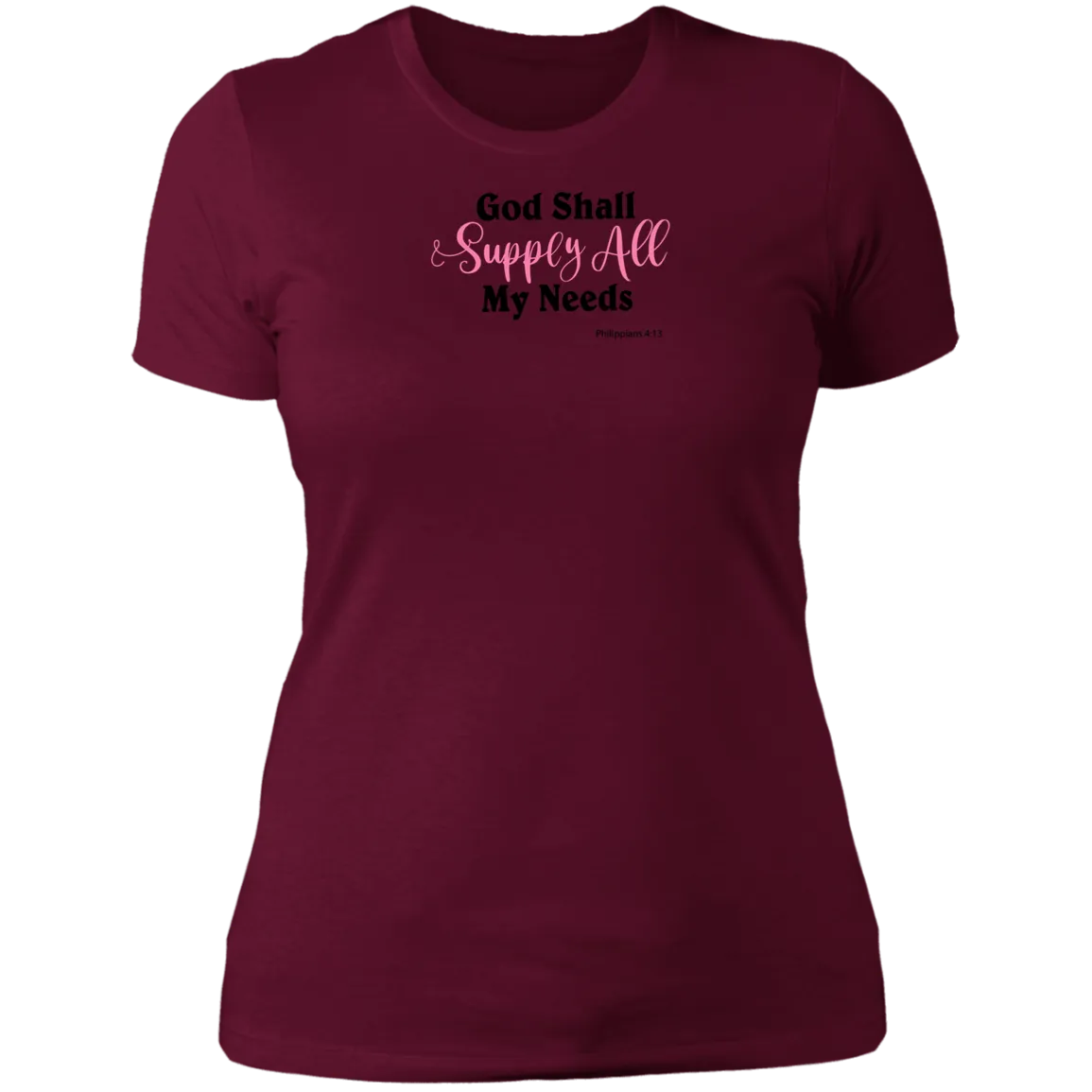 God Shall Supply All My Needs Ladies Boyfriend T-Shirt