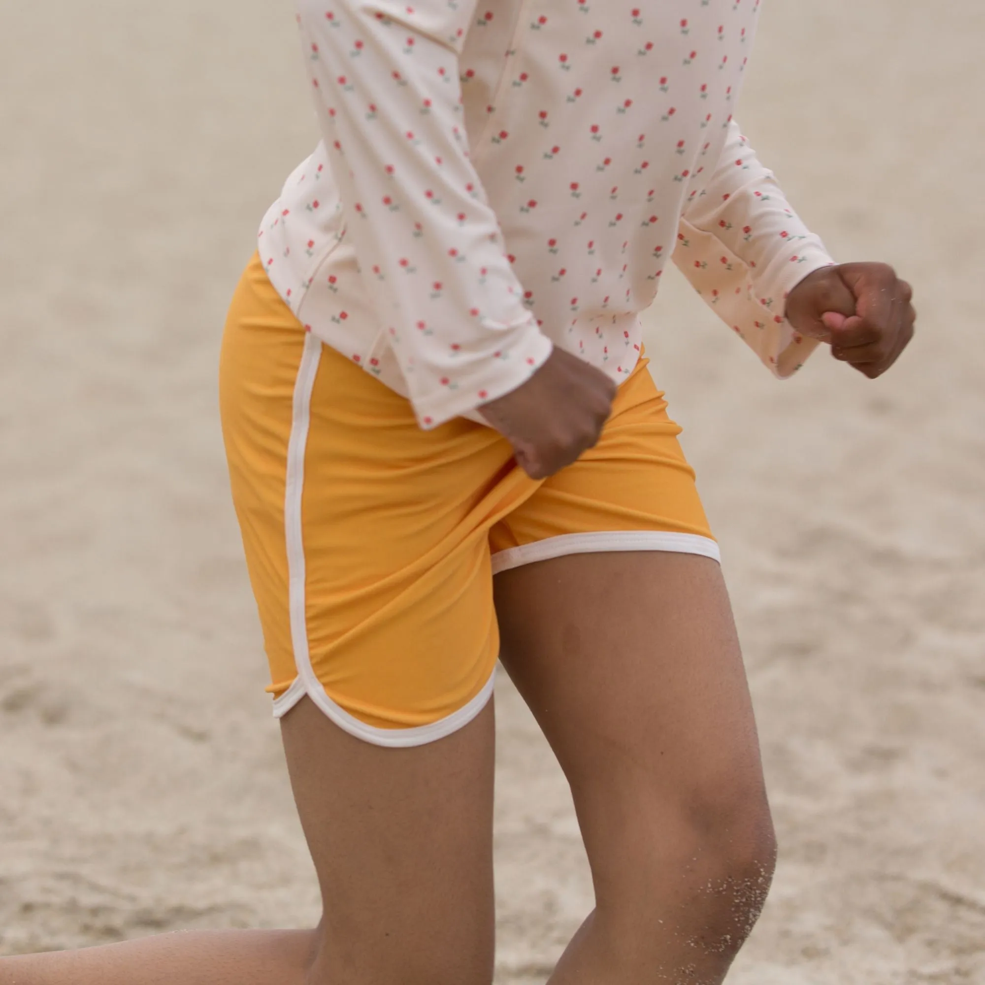 Gold UPF 50  Recycled Swim Shorts