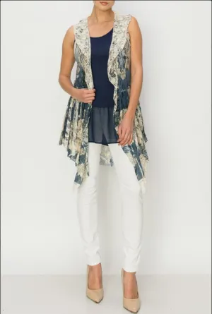 Gorgeous Mid-length Floral Vest