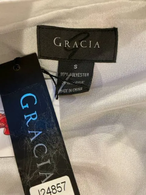 Gracia Size S cream/orange/green Fur Vest