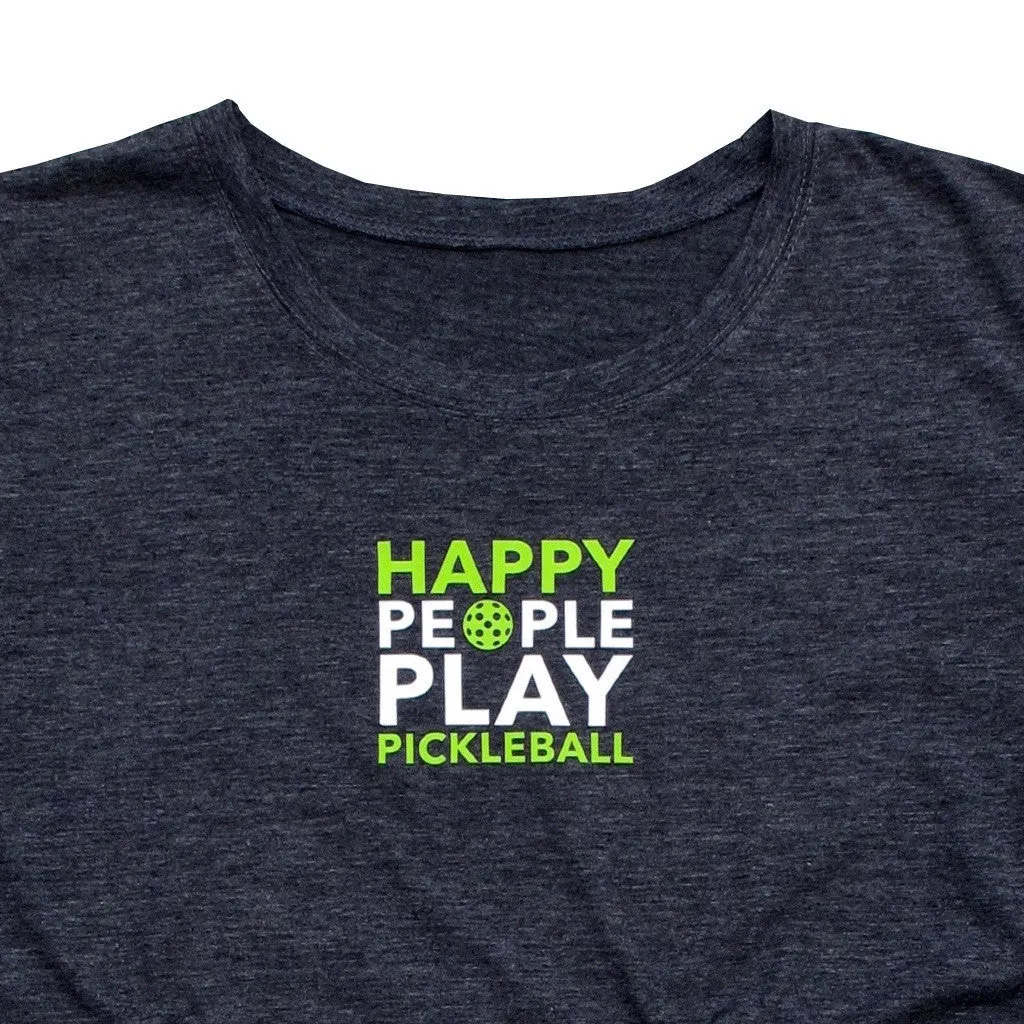 Happy People Play Pickleball Ladies T-Shirt - Vintage Casual Cotton Blend