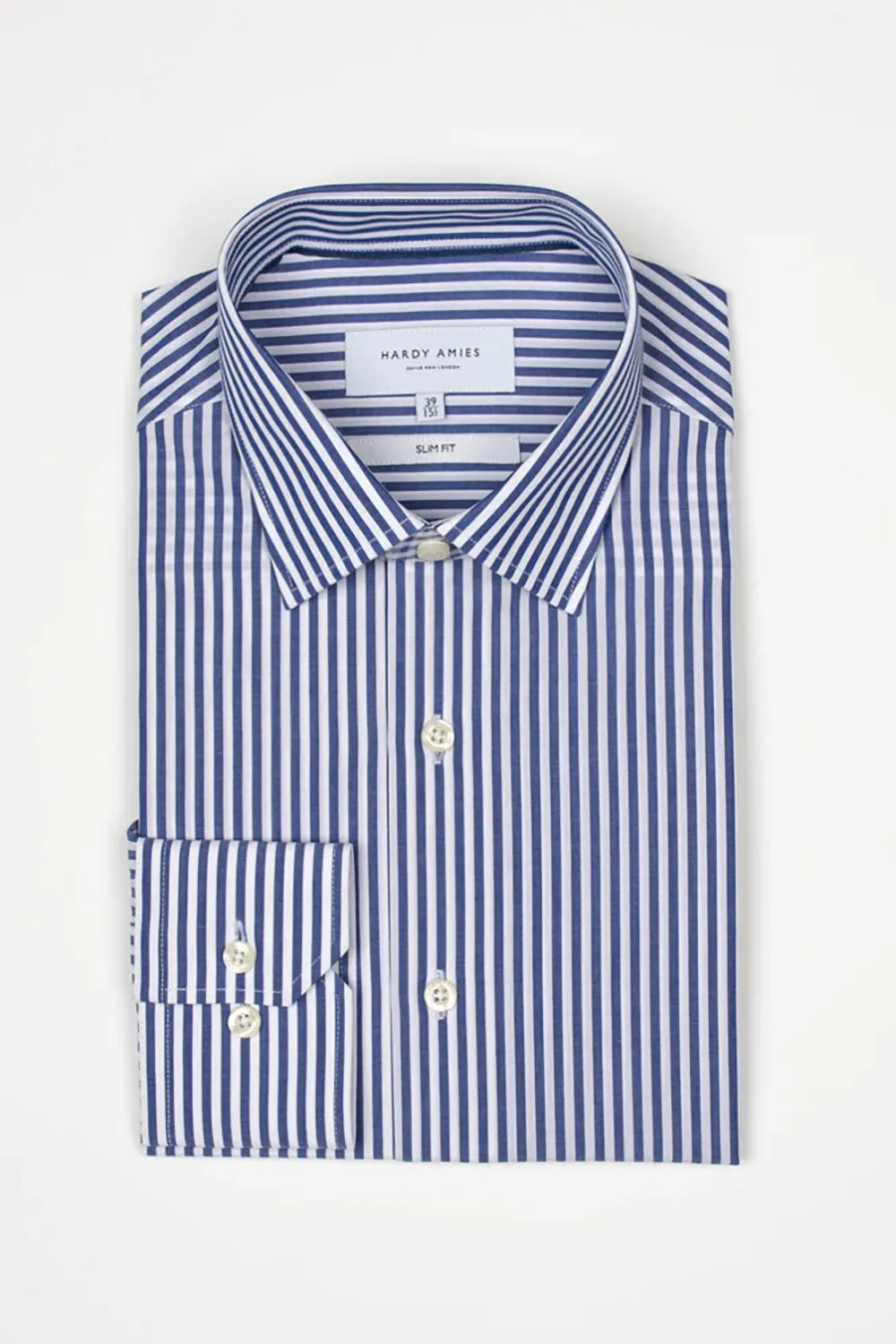 HARDY AMIES BENGAL STRIPE SLIM FIT DRESS SHIRT HA417SF