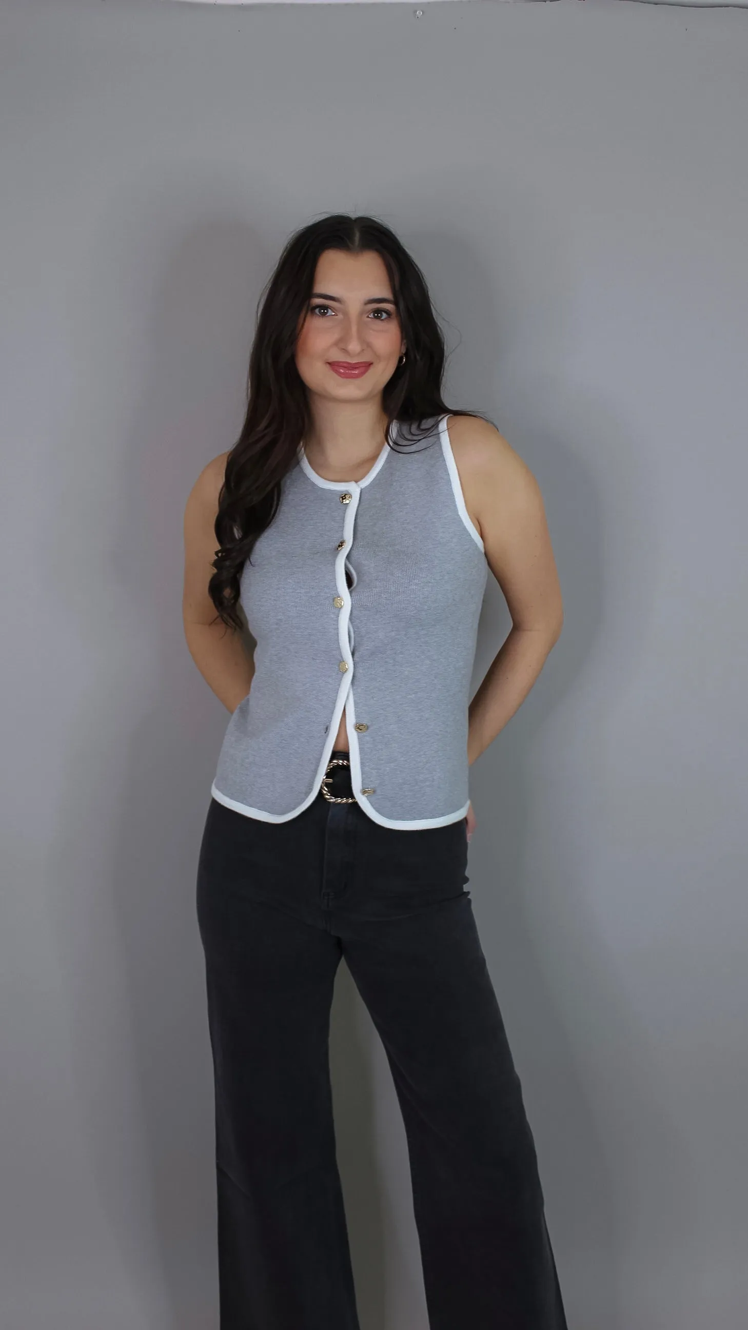 Harpur Sweater Vest - Heather Grey