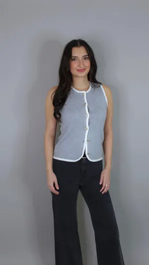 Harpur Sweater Vest - Heather Grey