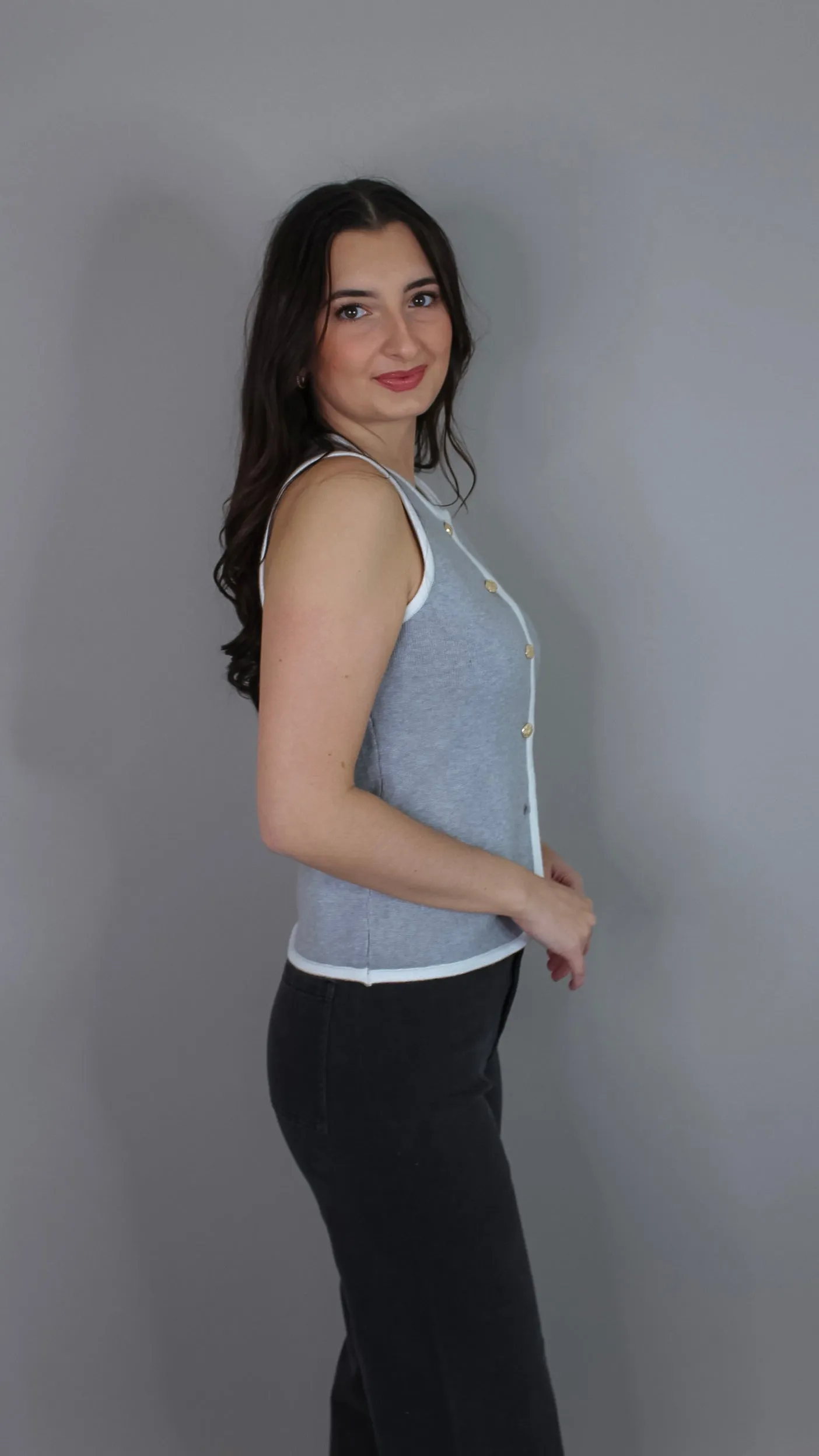 Harpur Sweater Vest - Heather Grey