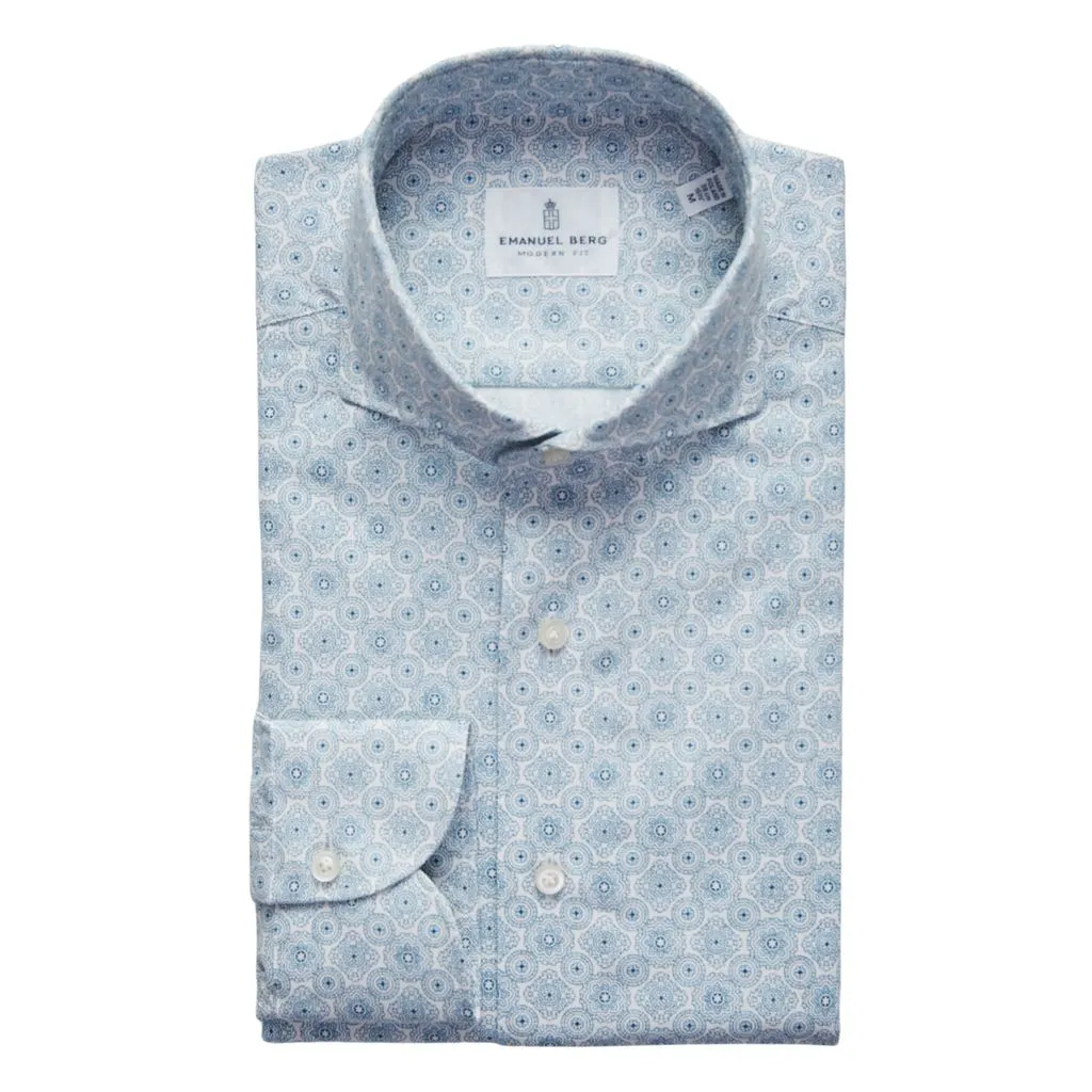 HARVARD MANDALA PRINT SHIRT - LIGHT PASTEL BLUE