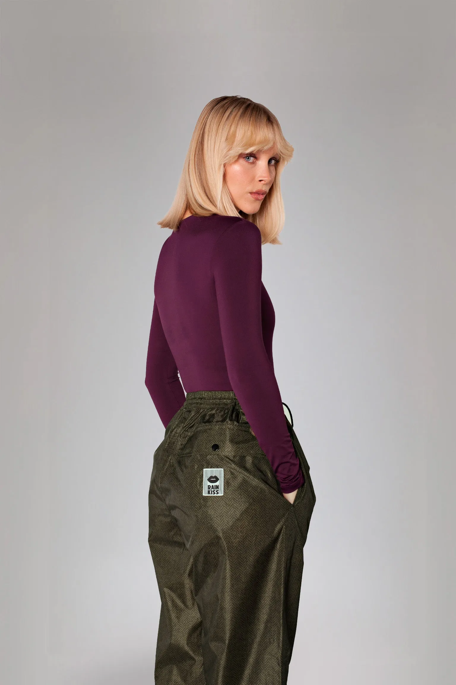 Herringbone Rain Pants Green