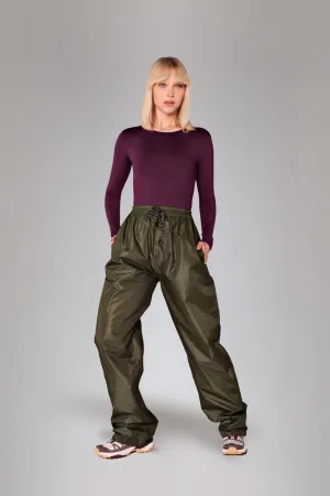 Herringbone Rain Pants Green